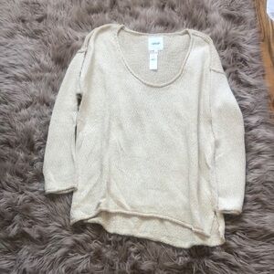 Aerie Cream Crew Neck Sweater Relaxed Fit